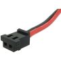 Plug with wires  9156-2P AWG24/15 red/blk (2PIN)