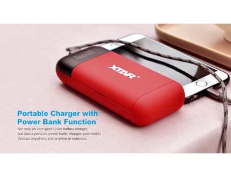 Portable Power Bank Charger XTAR PB2S BLACK 18650/21700 - 4