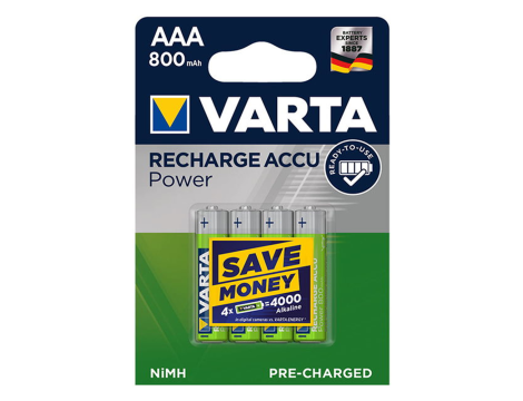 Varta PowerAccu R03/AAA 800mAh B4