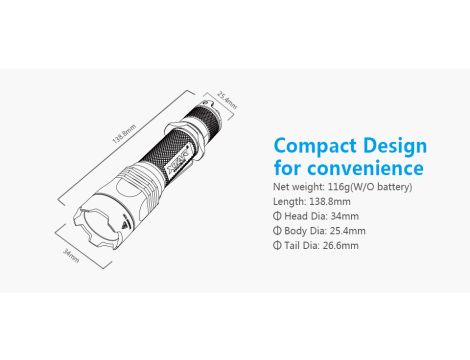 Flashlight XTAR TZ28 1500lm - 8