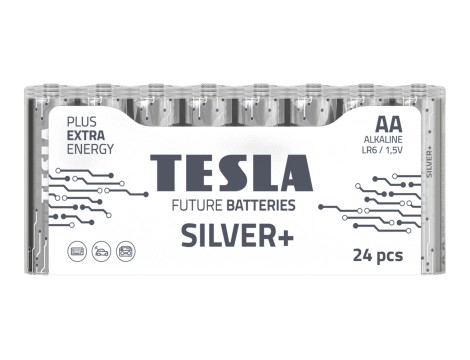 Alkaline battery  LR6 TESLA SILVER+F24