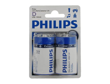 Bateria alk. LR20 PHILIPS ULTRA B2 - 2