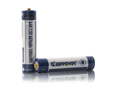 KEEPPOWER ICR10440-60PCM 600mAh 1,5V Li-ION m-USB