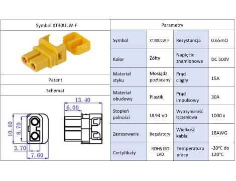 Amass XT30ULW-F connector - 6