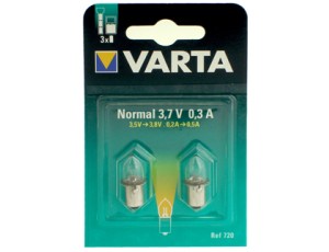 Żarówka VARTA 720 3,7V 0,3A ZW B2